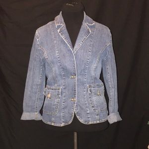 Denim stretch blazer